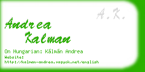 andrea kalman business card